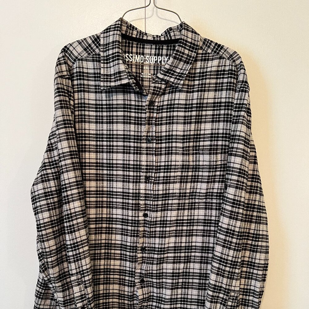 Men's Mossimo Supply Co Casual Button Down Shirt, Size XXL, 100% Cotton